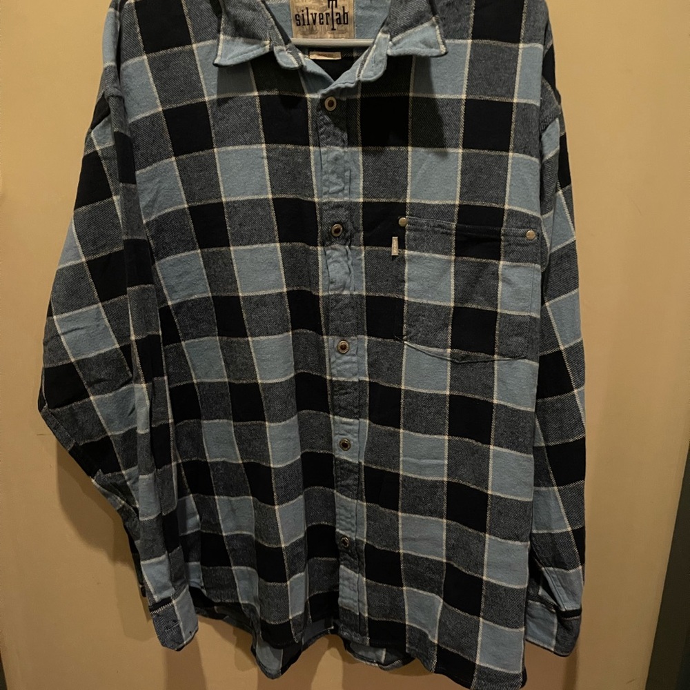 Levi’s Silver Tab Jeans Men's Checkered Button Down Shirt